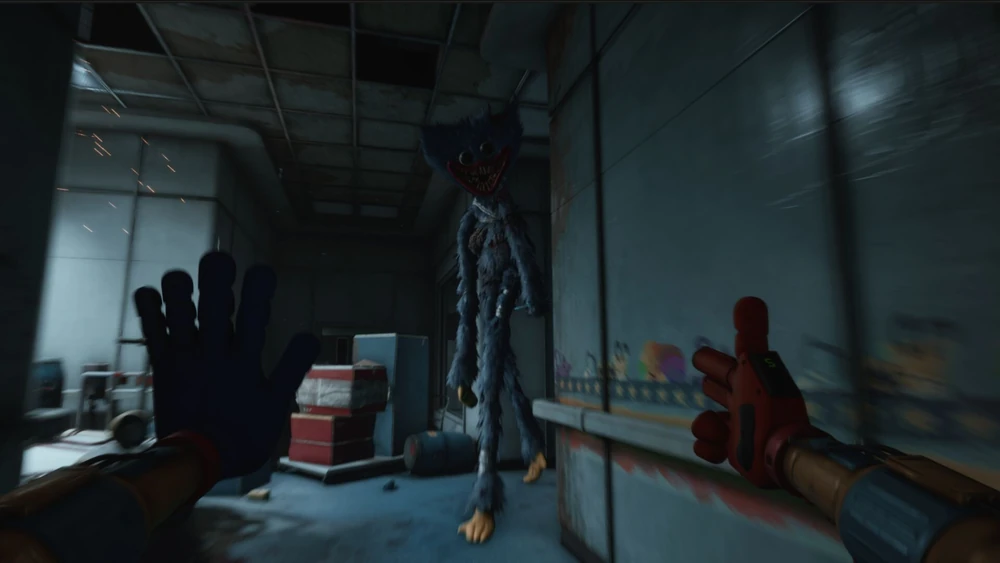 Tall humanoid creature standing in laboratory room during Chapter 5 scene
